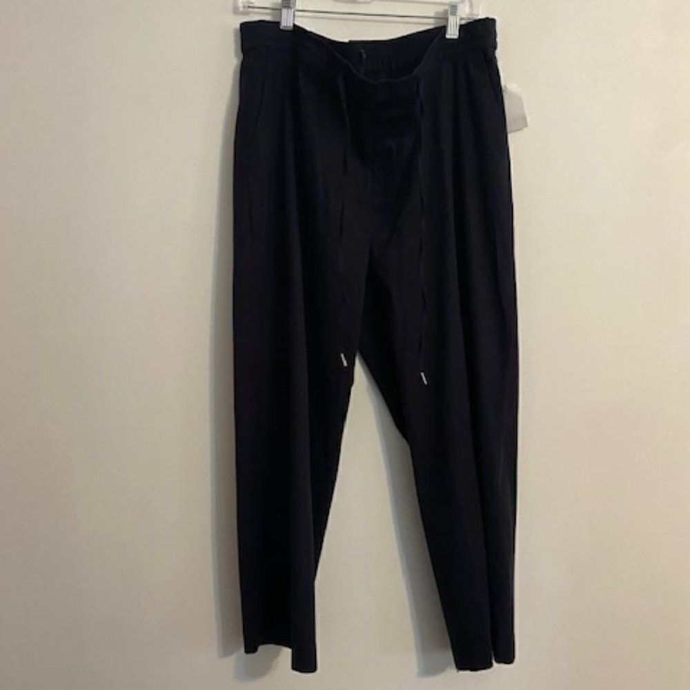 Liverpool Navy Blue Linen blend drawstring pants, size 18